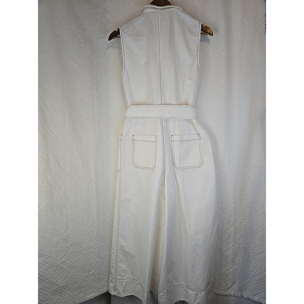 Sleeveless Utility Jumpsuit in Cream - Picture 8 of 11